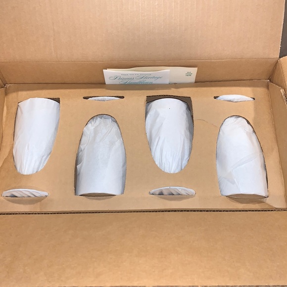❌SOLD❌NiB 4 Vtg Princess House Heritage Crystal Stemmed Iced Tea Glasses 12oz - Picture 6 of 8